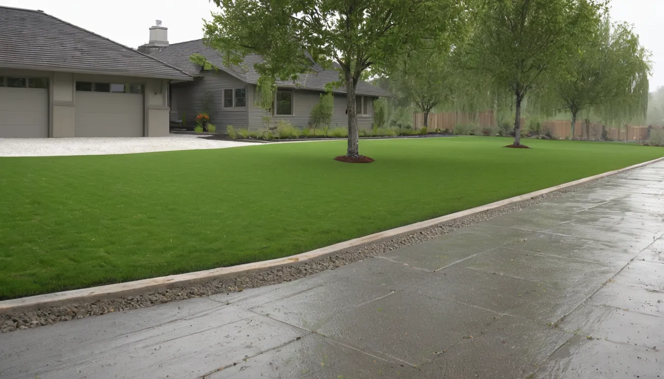 A freshly poured concrete driveway beside a frame home in the The Village of Indian Hill area on a clear spring morning